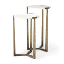 MARBLE AND GOLD NESTING TABLES