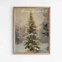 11X14 MERRY CHRISTMAS TREE ART