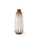 BROWN AND WHITE CERAMIC VASE