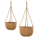Woven hanging planter