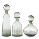 GREEN GLASS VASE