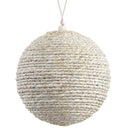 6" METALLIC JUTE BALL ORNAMENT