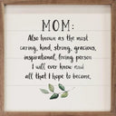 Mom Also Known As Greenery White 4 x 4 x 1
