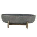 Oval Standing Pot - Grey