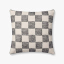 BLACK AND WHITE CHECK PILLOW 22X22