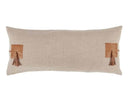 LEATHER TASSEL TOSS PILLOW