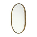 Oval Mirror - Gold Metal Frame