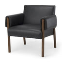 BLACK FAUX LEATHER CHAIR