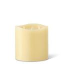 6 Inch Ivory Wax Luminara 3 Flame Indoor Pillar