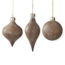 Assorted Brown Resin Faux Wood Ornaments (3 Styles)