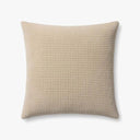 QUILTED VELVET IVORY PILLOW 22x22