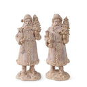 RESIN NATURAL WOOD SANTAS