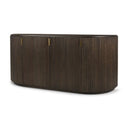 DARK WOOD FLUTED CONSOLE