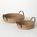 WICKER TRAY WITH HANDLES