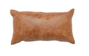 CHESTNUT LEATHER LUMBAR PILLOW 14X26