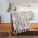 Grey Checkered Throw