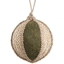 RATTAN FELT BALL ORNAMENT
