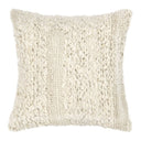 IVORY WOOL WOVEN TP 22x22