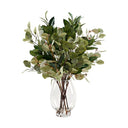 Assorted Eucalyptus in Glass Vase