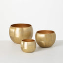 BRUSHED GOLD POTS INDIVIDUAL