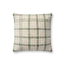 GREEN AND WHITE PLAID PILLOW
