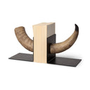 BULL HORN BOOKEND