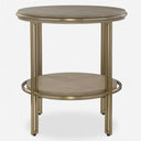 2 TIER BRASS SIDE TABLE