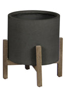 BLACK STONE PATIO POT