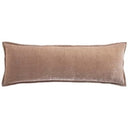FAUX SILK VELVET LUMBAR PILLOW DUTSY ROSE