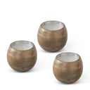 4 Inch Natural Wood Bowl Candles (3 Scents)