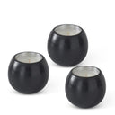4 Inch Black Wood Bowl Candles (3 Scents)