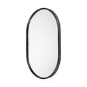 Sylvia II 24"x35" Oval Black Metal Frame Mirror
