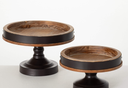 BLACK & WOOD ROUND RISER