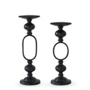 BLACK OVAL CANDLEHOLDER