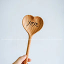 Xoxo Engrave Wooden Heart Spoon