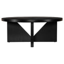 ANGULAR ROUND ESPRESSO COFFEE TABLE