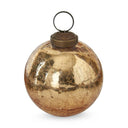 3 Inch Gold Crackled Glass Ornament
