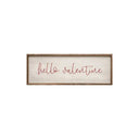 Pink Hello Valentine Whitewash Sign