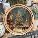 CIRCLE CHRISTMAS TREE ART