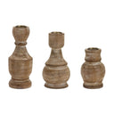 CARVED WOOD CANDLEHOLDER