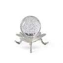Silver Pewter Dragonfly w/Glass Bubble Globe
