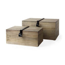 Light Brown and Metal Box Small
