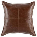 SLD LEATHER KONA BROWN 22X22 PILLOW