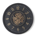 26 Inch Black Gear Clock