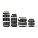 Black & Cream Lined Ceramic Vase