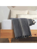 Navy Blue Striped Trhow