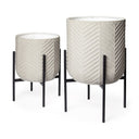 Marble & Iron Plant Stand