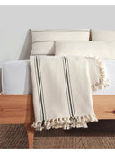 Cream with Black Throw