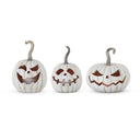 Gray Resin Jack O' Lantern