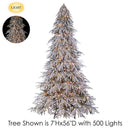 12'H x 83"W SNOWED PINE CHRISTMAS TREE
